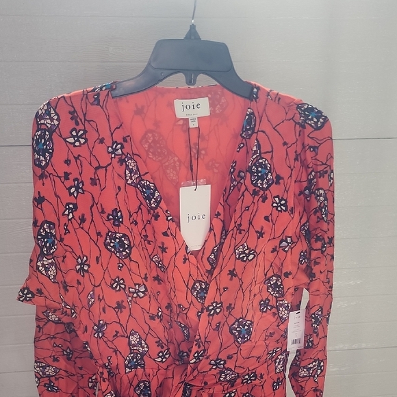 Joie Ronnie Floral Dress in Poinciana Multi Size 6 $448 - Picture 4 of 4